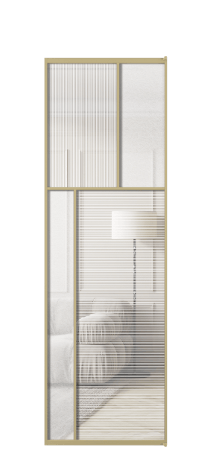 Межкомнатная дверь Мозаик АЛПЛ041.22  Рифлёное стекло "Дюна", триплекс, 6 мм + Фактурное стекло "Лёд", триплекс Цена 278780 сом | Volhovec