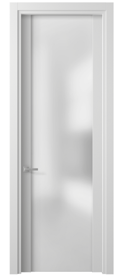 Межкомнатная дверь Planum 4114 Белый шёлк Сатинированное стекло Цена 54450 сом | Volhovec