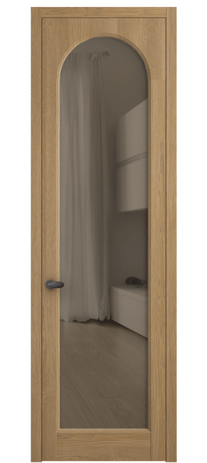 Межкомнатная дверь Палаццо 6804 Дуб пшеничный матовый Прозрачное бронзовое стекло, триплекс Цена 222080 сом | Volhovec