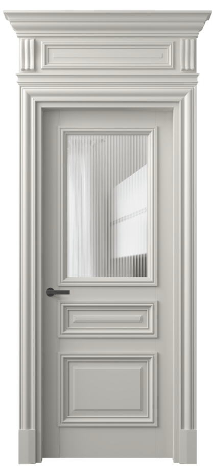 Межкомнатная дверь Antique 7304 Бук тёплый серый Рифлёное стекло "Moru", триплекс, 8 мм Цена 187800 сом | Volhovec