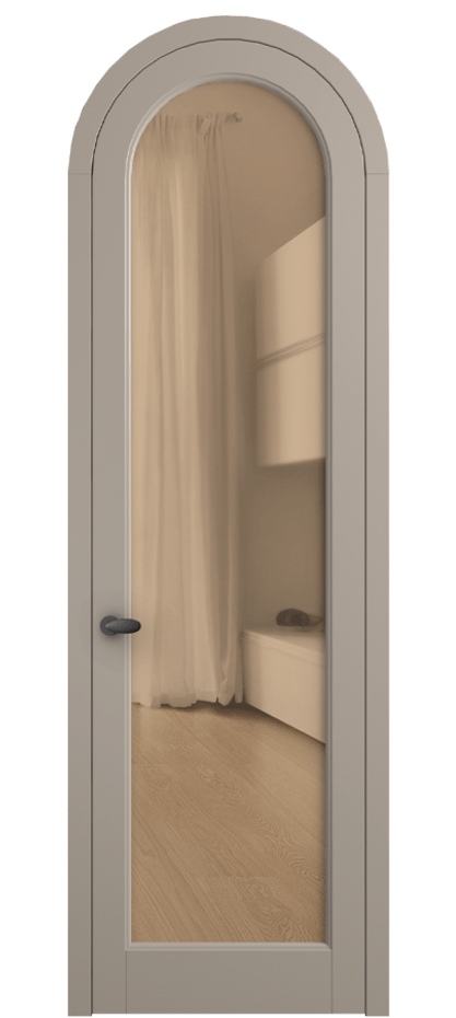 Межкомнатная дверь Палаццо 6814 Матовый бисквитный Прозрачное оранжевое стекло, триплекс Цена 182230 сом | Volhovec