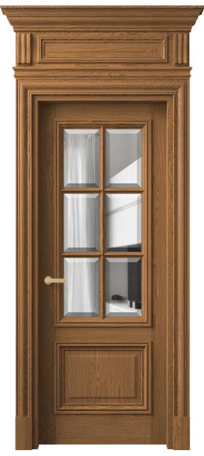 Межкомнатная дверь Антик 7312 Дуб пряный матовый Прозрачное стекло с фацетом Цена 428281 сом | Volhovec