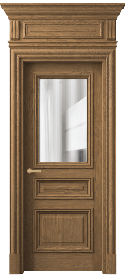 Межкомнатная дверь Антик 7304 Дуб мускатный матовый Рифлёное стекло "Дюна", триплекс Цена 391590 сом | Volhovec