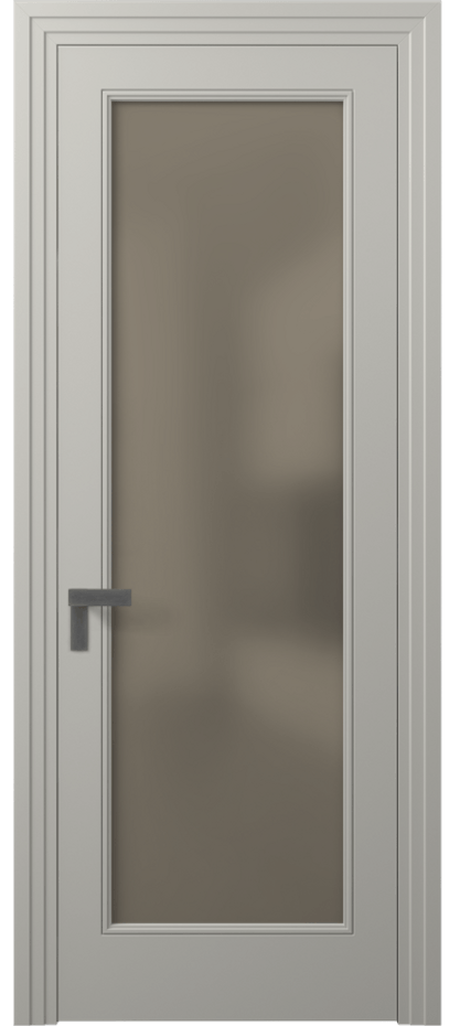 Межкомнатная дверь Rocca 8300 Матовый тёплый серый Сатинированное бронзовое стекло, триплекс Цена 103840 сом | Volhovec