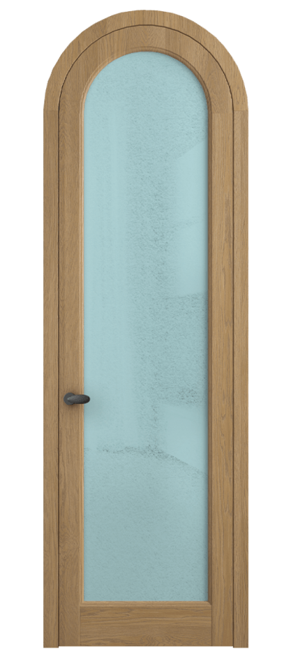 Межкомнатная дверь Палаццо 6814 Дуб пшеничный матовый Фактурное голубое стекло "Лёд", триплекс Цена 315440 сом | Volhovec