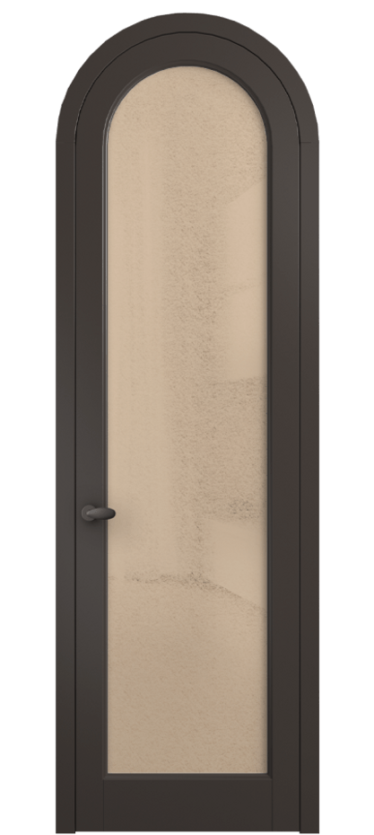 Межкомнатная дверь Палаццо 6814 Матовый антрацит Фактурное оранжевое стекло "Лёд", триплекс Цена 190970 сом | Volhovec