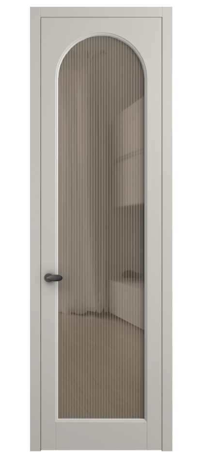 Межкомнатная дверь Палаццо 6804 Матовый облачно-серый Рифлёное бронзовое стекло "Moru", триплекс Цена 152920 сом | Volhovec