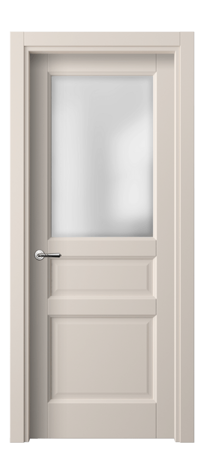 Межкомнатная дверь Галант 1432 ПЭТ пудровый бежевый Сатинированное стекло Цена 40980 сом | Volhovec