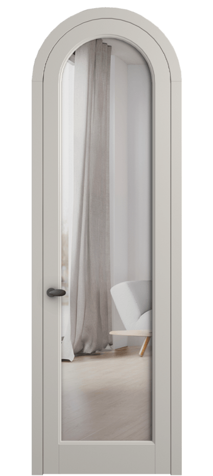 Межкомнатная дверь Палаццо 6814 Матовый облачно-серый Двустороннее зеркало, триплекс Цена 185140 сом | Volhovec