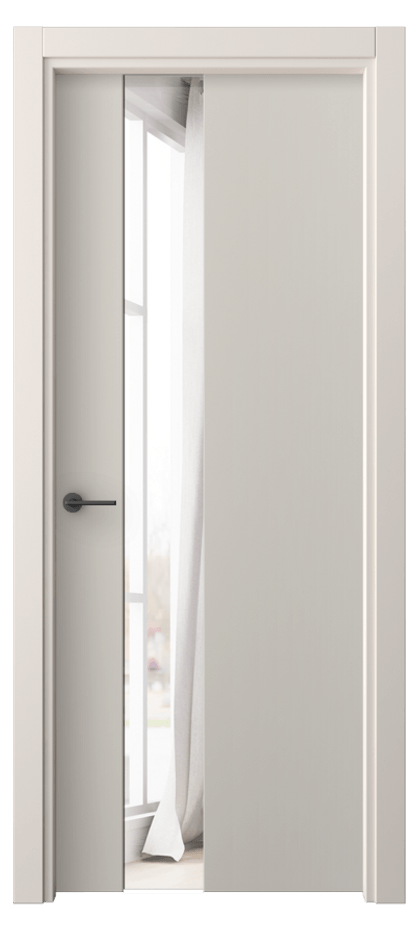 Межкомнатная дверь Freedom 4224 ПЭТ светло-серый Двустороннее зеркало, триплекс Цена 47170 сом | Volhovec