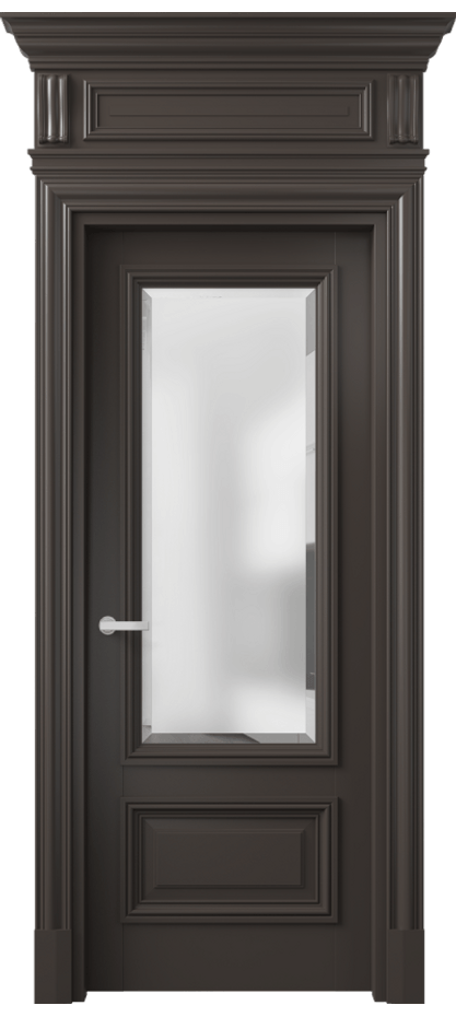 Межкомнатная дверь Антик 7306 Матовый антрацит Сатинированное стекло с фацетом Цена 238290 сом | Volhovec