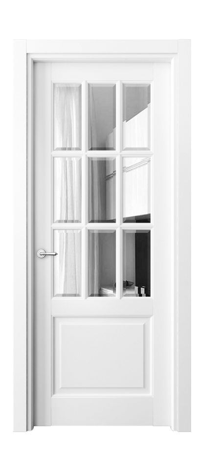 Межкомнатная дверь Тоскана Грильято 6312 Матовый белоснежный Сатинированное стекло с фацетом Цена 170200 сом | Volhovec