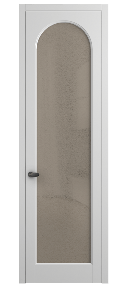 Межкомнатная дверь Палаццо 6804 Матовый белоснежный Фактурное бронзовое стекло "Лёд", триплекс Цена 150010 сом | Volhovec