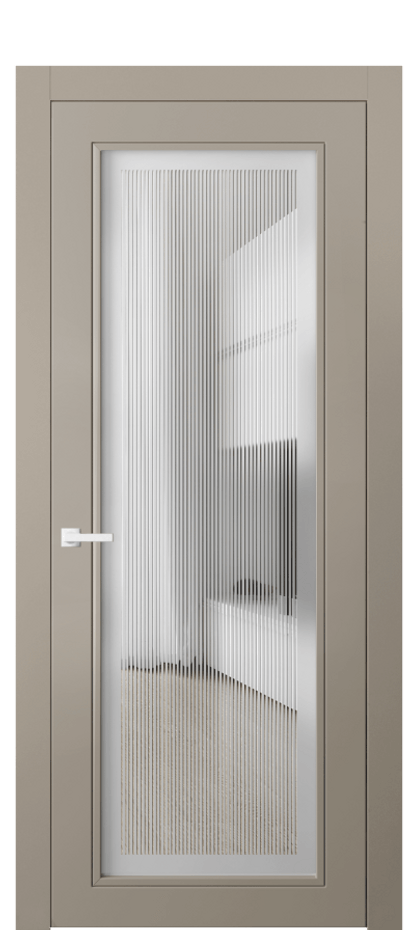 Межкомнатная дверь Neo Classic 8000 Матовый бисквитный Сатинированное с гравировкой "Каннелюры", триплекс Цена 121870 сом | Volhovec