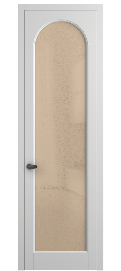 Межкомнатная дверь Палаццо 6804 Матовый белоснежный Фактурное оранжевое стекло "Лёд", триплекс Цена 150010 сом | Volhovec