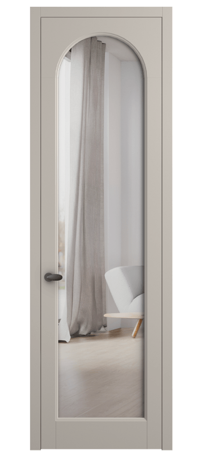 Межкомнатная дверь Палаццо 6804 Матовый светло-бежевый Двустороннее зеркало, триплекс Цена 144190 сом | Volhovec