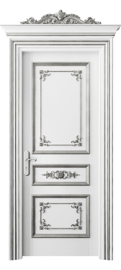 Межкомнатная дверь Imperial 6503 Бук белоснежный серебряный антик  Цена 277660 #CURRENCY# | Volhovec