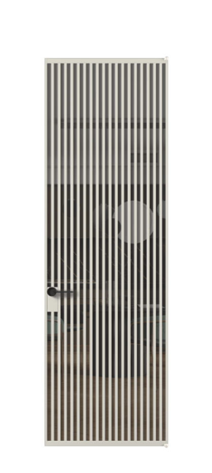 Алюминиевая дверь АЛПЛ040.06 Алюминий облачно-серый Прозрачное серое стекло, триплекс Цена 335860  | Volhovec