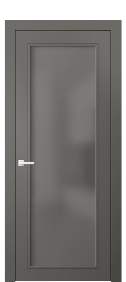 Межкомнатная дверь Neo Classic 8000 Матовый классический серый Сатинированное серое стекло, триплекс Цена 82170 ₽ | Volhovec