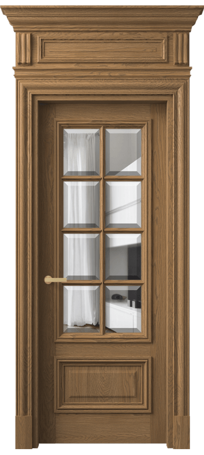 Межкомнатная дверь Antique 7316 Дуб мускатный матовый Прозрачное стекло с фацетом Цена 430320 сом | Volhovec