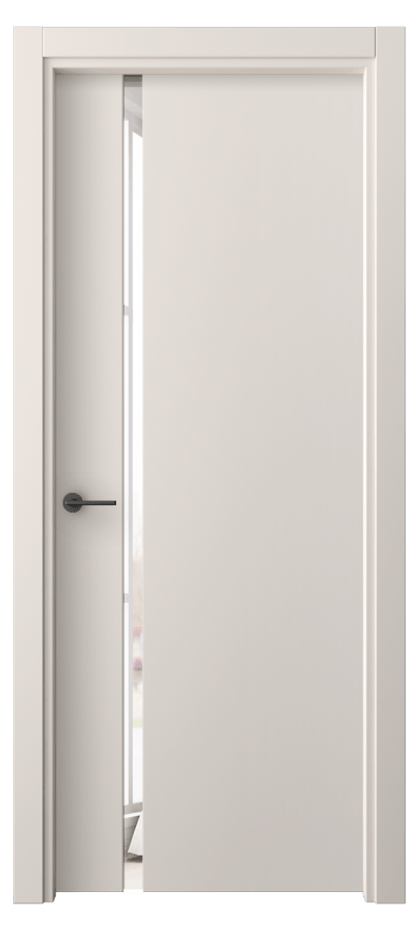 Межкомнатная дверь Фридом 4222 ПЭТ тёплый-белый Двустороннее зеркало, триплекс Цена 48410.6 сом | Volhovec