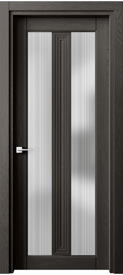 Межкомнатная дверь Ego 6122 Дуб антрацит Сатинированное стекло "Дождь" Цена 178500 сом | Volhovec