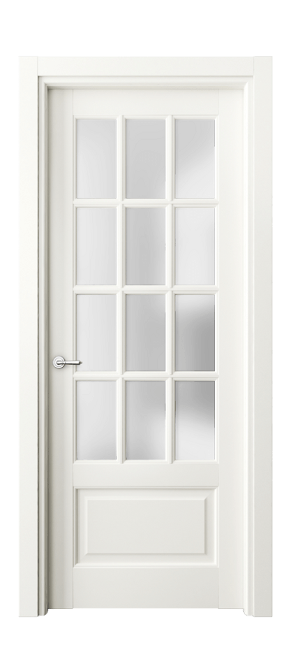 Межкомнатная дверь Тоскана Грильято 6313 Матовый жемчужный Сатинированное стекло Цена 166270 сом | Volhovec