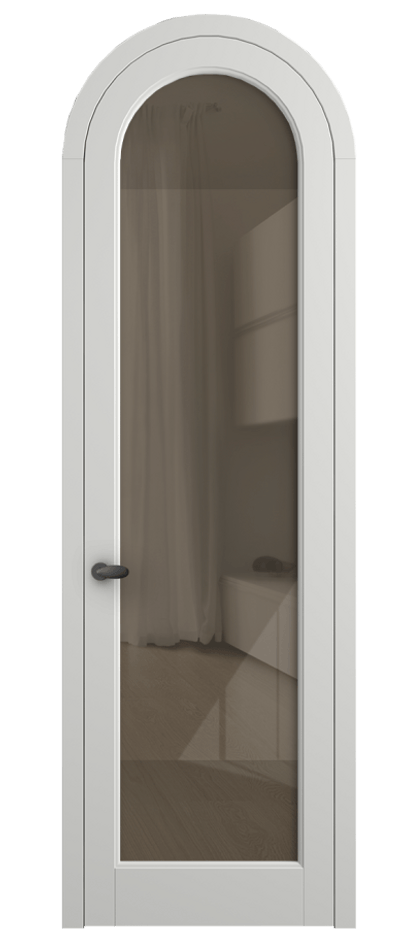 Межкомнатная дверь Палаццо 6814 Матовый светло-серый Рефлективное бронзовое стекло "Стопсол", калёное Цена 193880 сом | Volhovec