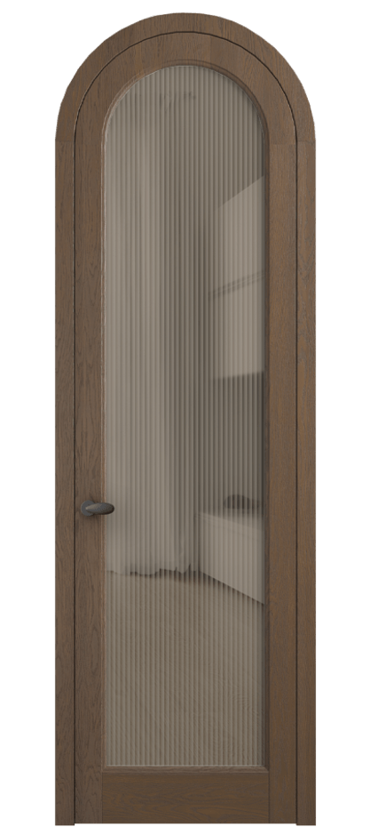 Межкомнатная дверь Палаццо 6814 Дуб туманный матовый Рифлёное бронзовое стекло "Мору", триплекс Цена 1445600 AMD | Volhovec