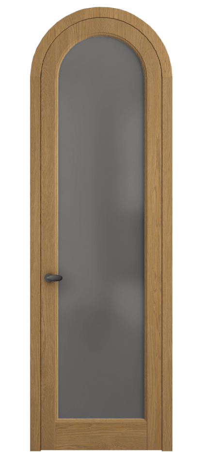 Межкомнатная дверь Палаццо 6814 Дуб солнечный матовый Сатинированное серое стекло, триплекс Цена 300440 сом | Volhovec