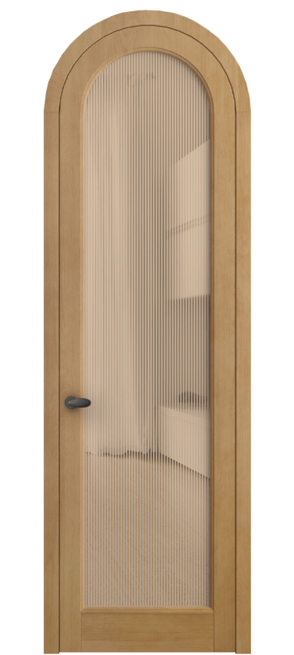 Межкомнатная дверь Палаццо 6814 Бук натуральный матовый Рифлёное оранжевое стекло "Дюна", триплекс Цена 258790 сом | Volhovec