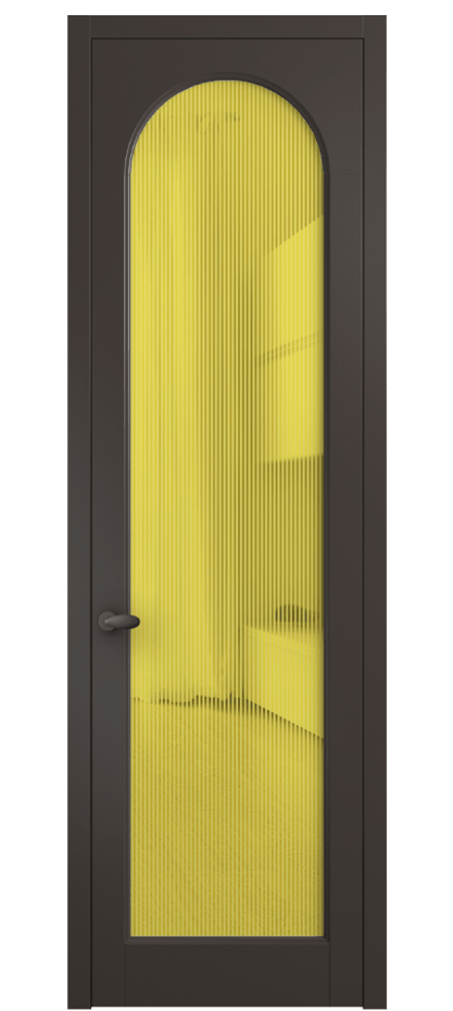 Дверь межкомнатная Палаццо 6804 Матовый антрацит Рифлёное желтое стекло "Дюна", триплекс 0536 МАН Цена 150010 сом Наличники уже входят в базовый комплект. Фабрика дверей Волховец 8 (800) 551 43 19 Межкомнатная дверь Палаццо 6804 Матовый антрацит Рифлёное желтое стекло "Дюна", триплекс Цена 150010 сом | Volhovec