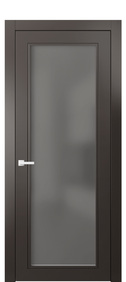 Межкомнатная дверь Neo Classic 8000 Матовый антрацит Сатинированное серое стекло, триплекс Цена 403010 AMD | Volhovec