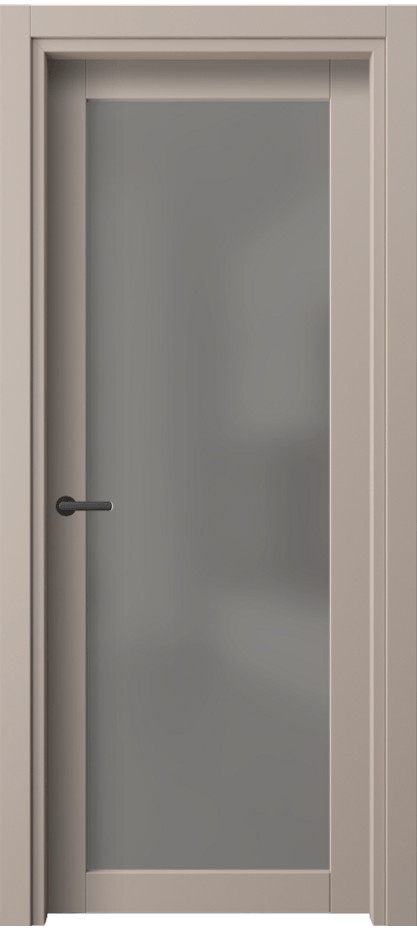 Межкомнатная дверь Нео 2102 ПЭТ серо-коричневый  Сатинированное серое стекло, триплекс Цена 600 AZE | Volhovec