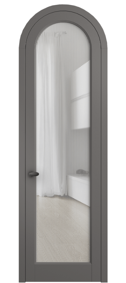 Межкомнатная дверь Palazzo 6814 Матовый классический серый Рифлёное стекло "Дюна", триплекс Цена 190970 сом | Volhovec
