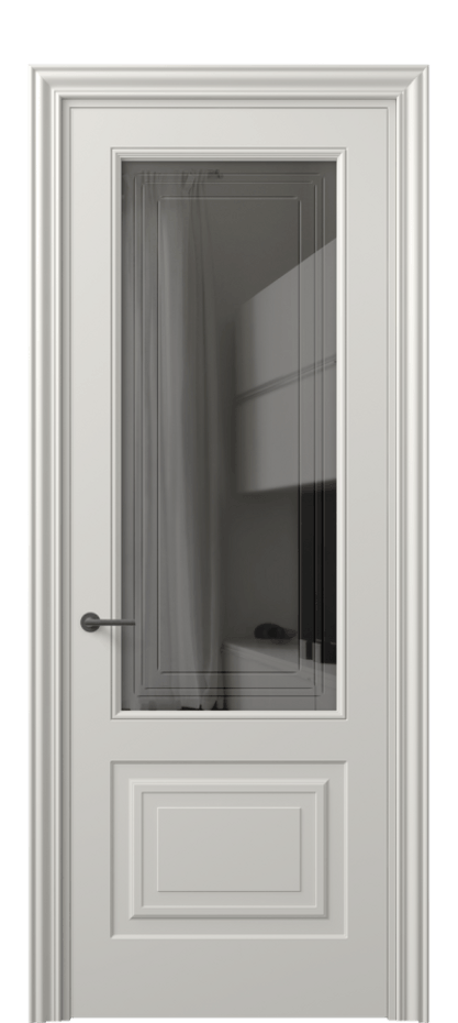 Дверь межкомнатная Маскот 8452 Матовый тёплый серый Прозрачное серое стекло с гравировкой "Грани", триплекс Фигурный наличник МТСР Цена 120120 сом Наличники уже входят в базовый комплект. Фабрика дверей Волховец 8 (800) 551 43 19 Межкомнатная дверь Маскот 8452 Матовый тёплый серый Прозрачное серое стекло с гравировкой "Грани", триплекс Цена 120120 сом | Volhovec