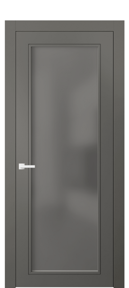 Межкомнатная дверь Neo Classic 8000 Матовый классический серый Сатинированное серое стекло, триплекс Цена 87010 сом | Volhovec