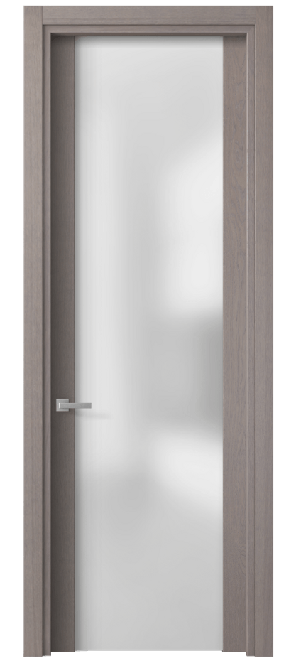 Межкомнатная дверь Planum 4114 Дуб дымчатый Сатинированное стекло Цена 71199 ₽ | Volhovec
