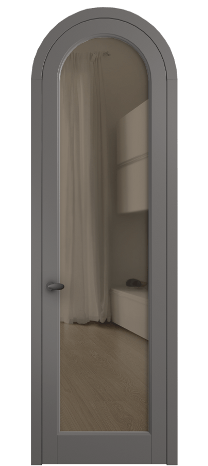 Межкомнатная дверь Палаццо 6814 Матовый классический серый Прозрачное бронзовое стекло, триплекс Цена 182230 сом | Volhovec