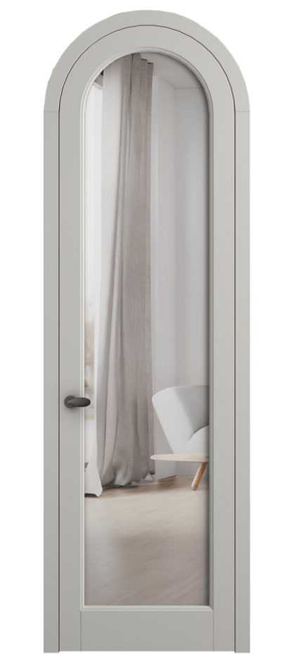 Межкомнатная дверь Палаццо 6814 Матовый тёплый серый Двустороннее зеркало, триплекс Цена 185140 сом | Volhovec