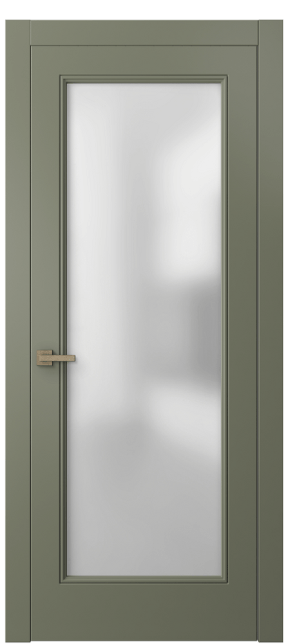 Межкомнатная дверь Linea 8300 Матовый оливковый тёмный Сатинированное стекло Цена 108760 сом | Volhovec