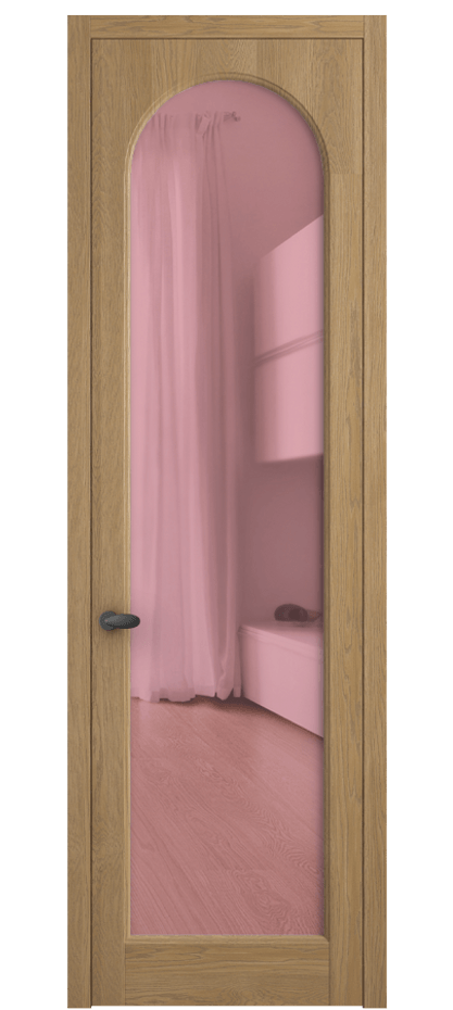 Межкомнатная дверь Палаццо 6804 Дуб пшеничный матовый Прозрачное розовое стекло, триплекс Цена 222080 сом | Volhovec