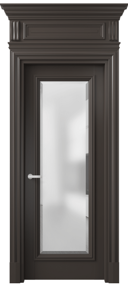 Межкомнатная дверь Antique 7300 Бук антрацит Сатинированное стекло с фацетом Цена 239671 сом | Volhovec