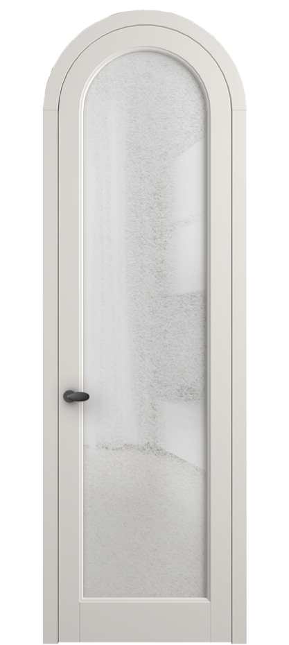 Межкомнатная дверь Палаццо 6814 Матовый пудровый белый Фактурное стекло "Лёд", триплекс Цена 195480.6 сом | Volhovec