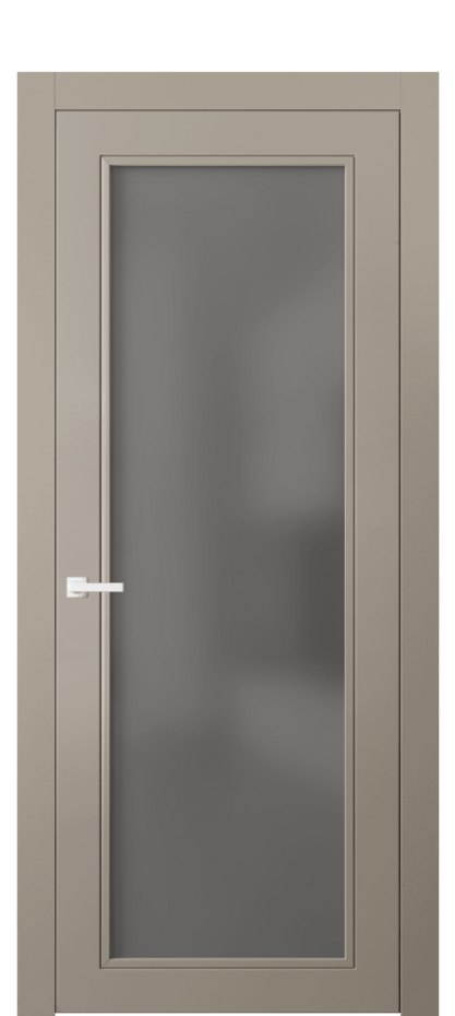 Дверь межкомнатная Neo Classic 8000 Матовый бисквитный Сатинированное серое стекло, триплекс Гладкий компланарный наличник МБСК Цена 108760 сом Наличники уже входят в базовый комплект. Фабрика дверей Волховец 8 (800) 551 43 19 Межкомнатная дверь Neo Classic 8000 Матовый бисквитный Сатинированное серое стекло, триплекс Цена 108760 сом | Volhovec