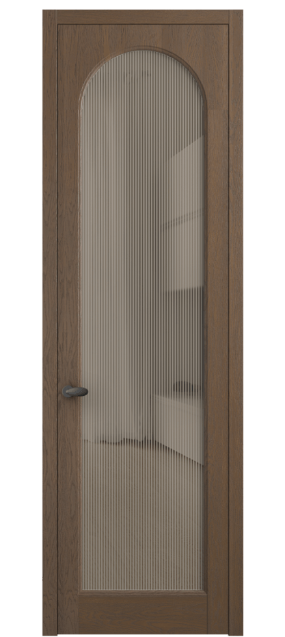 Межкомнатная дверь Палаццо 6804 Дуб туманный матовый Рифлёное бронзовое стекло "Дюна", триплекс Цена 224560 сом | Volhovec