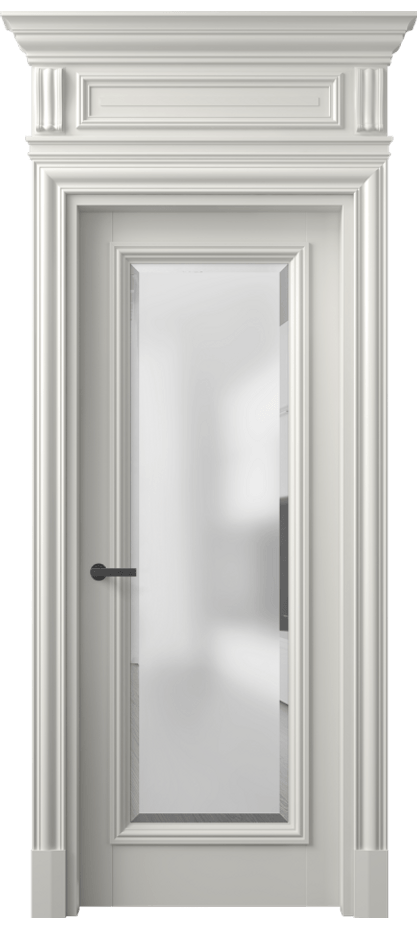 Межкомнатная дверь Антик 7300 Матовый серый Сатинированное стекло с фацетом Цена 243670 сом | Volhovec