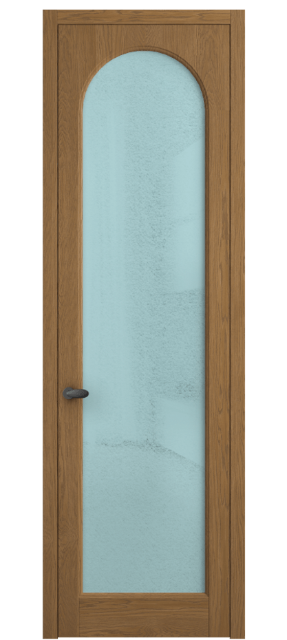 Межкомнатная дверь Палаццо 6804 Дуб пряный матовый Фактурное голубое стекло "Лёд", триплекс Цена 230820 сом | Volhovec