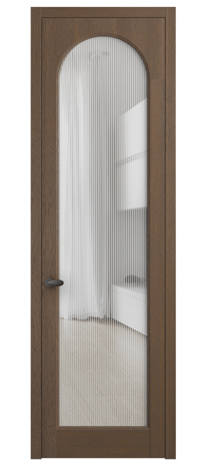 Межкомнатная дверь Палаццо 6804 Дуб туманный матовый Рифлёное стекло "Дюна", триплекс Цена 224560 сом | Volhovec