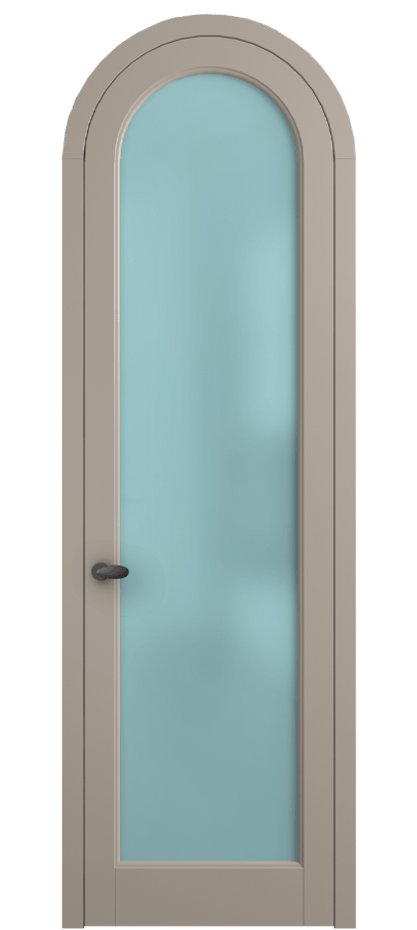 Межкомнатная дверь Палаццо 6814 Матовый бисквитный Сатинированное голубое стекло, триплекс Цена 125159 ₽ | Volhovec